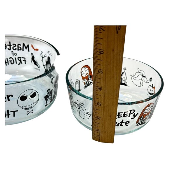 Pyrex Halloween Bowls Lot 2 Master of Fright Creepy Cute Nightmare Before Xmas - Picture 11 of 12